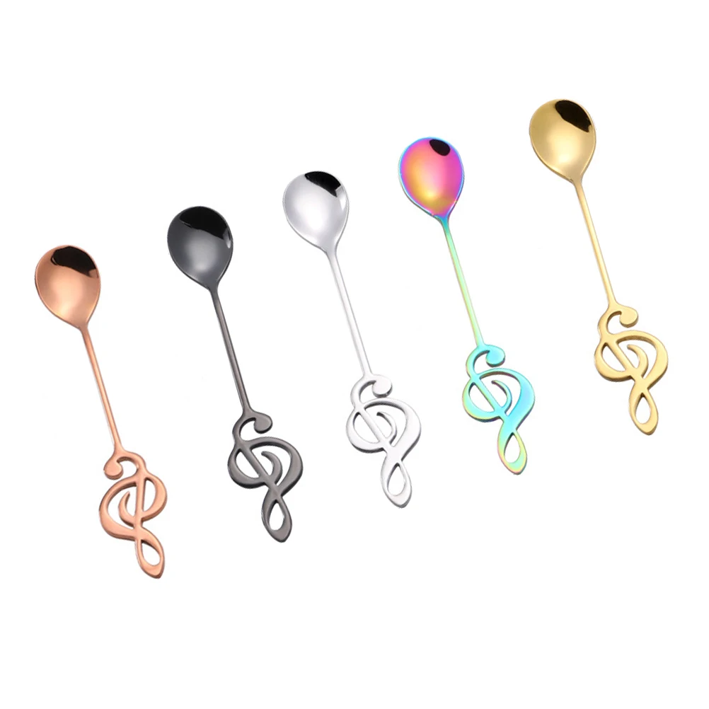 

5Pcs 304 Spoon Home Bakery Stainless Steel Spoon Dessert Shop Restaurant Bar Kitchen Tools