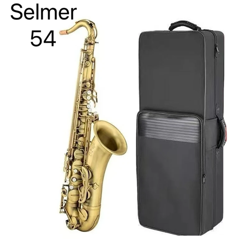 French antique tenor saxophone B-flat case, mouthpiece, and accessories all feature authentic tone