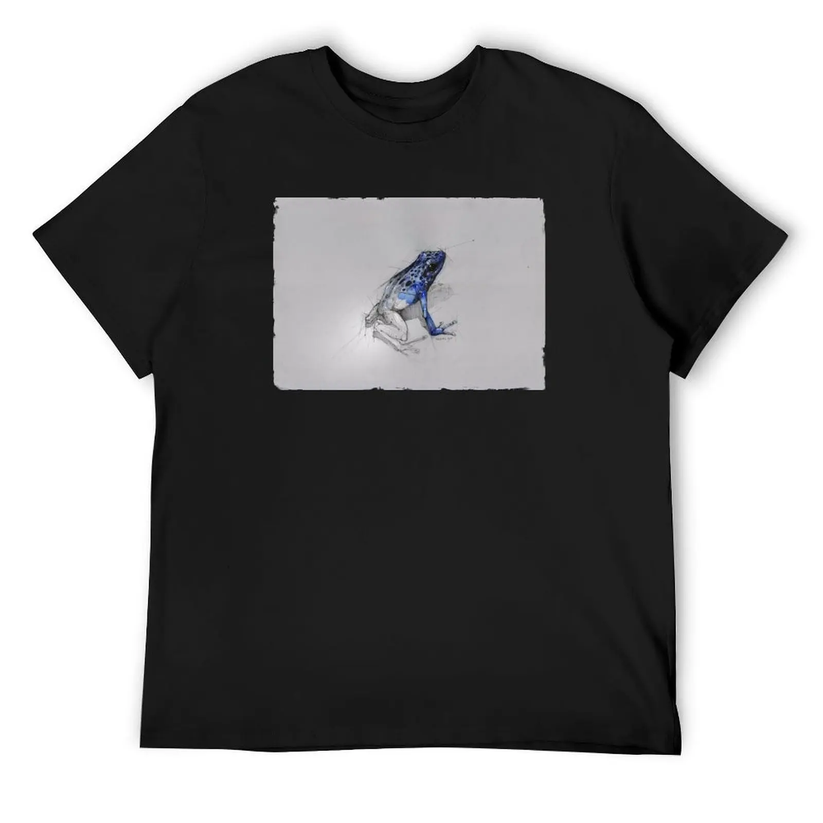 frog sketch by psdelux T-Shirt blue archive shirts graphic tee oversized graphic tee clothing for men