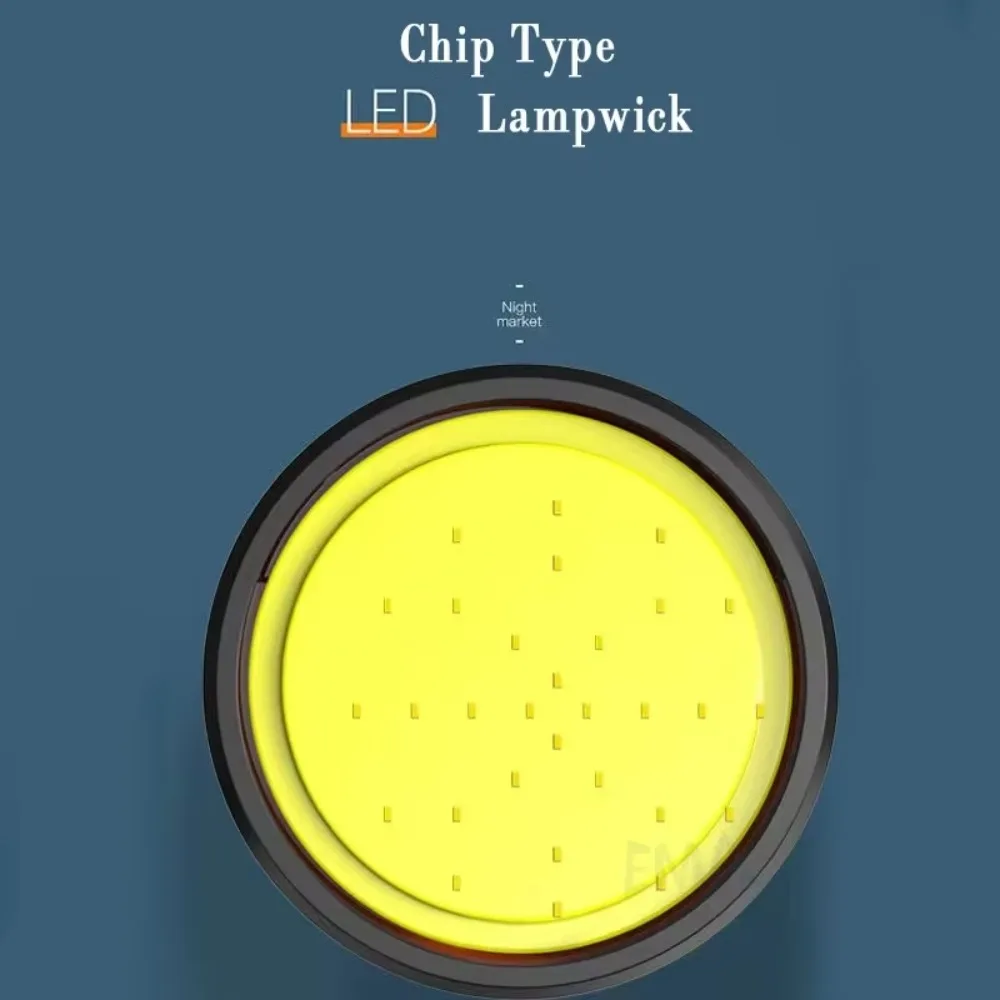 High Power Mini Flashlight Rechargeable with Magnet Base Outdoor Tent Lantern 3 Lighting Modes Portable Emergency Light Lamp