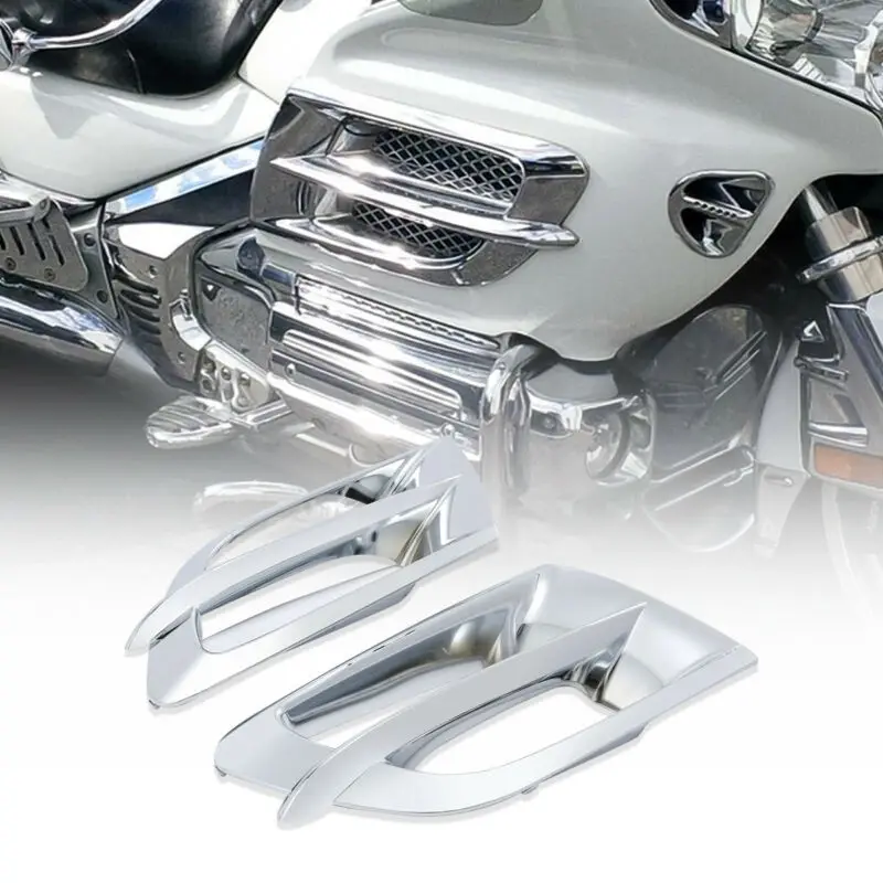 

Chrome Fairing Decor Grilles, Left Right Side Accents, Compatible With For Honda Goldwing GL1800 2001-2011