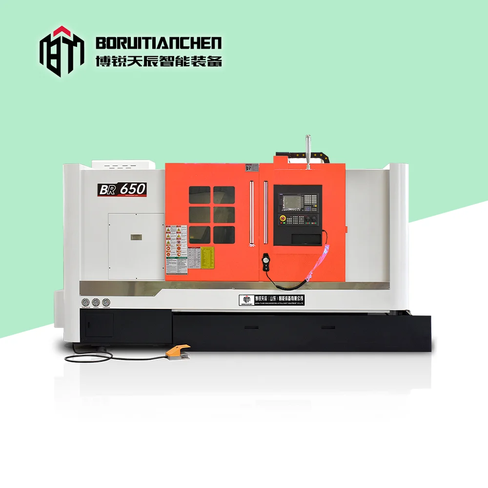 BR-650-1000 Cnc Lathe Hot Product Single Metal Turning Horizontal Provided Customizable Hine Laver 10 A 15 Kg GSK