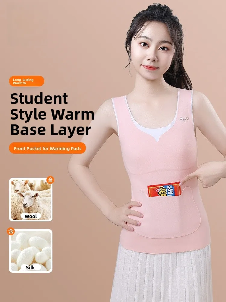 

Теплый цельный жилет для девочек, период развития студентов, нижнее белье Sl, бюстгальтер Svel Base irt Person Simple Sle