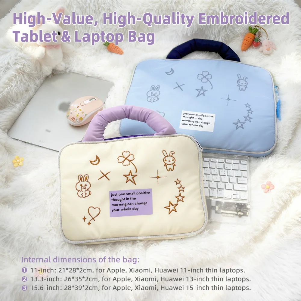 11-13in حقيبة كمبيوتر لوحي لطيف لباد سامسونج غالاكسي تبويب اللوحي وسادة الحقيبة 15 بوصة كمبيوتر محمول لماك بوك اير/برو ديل حقيبة فتاة هدية