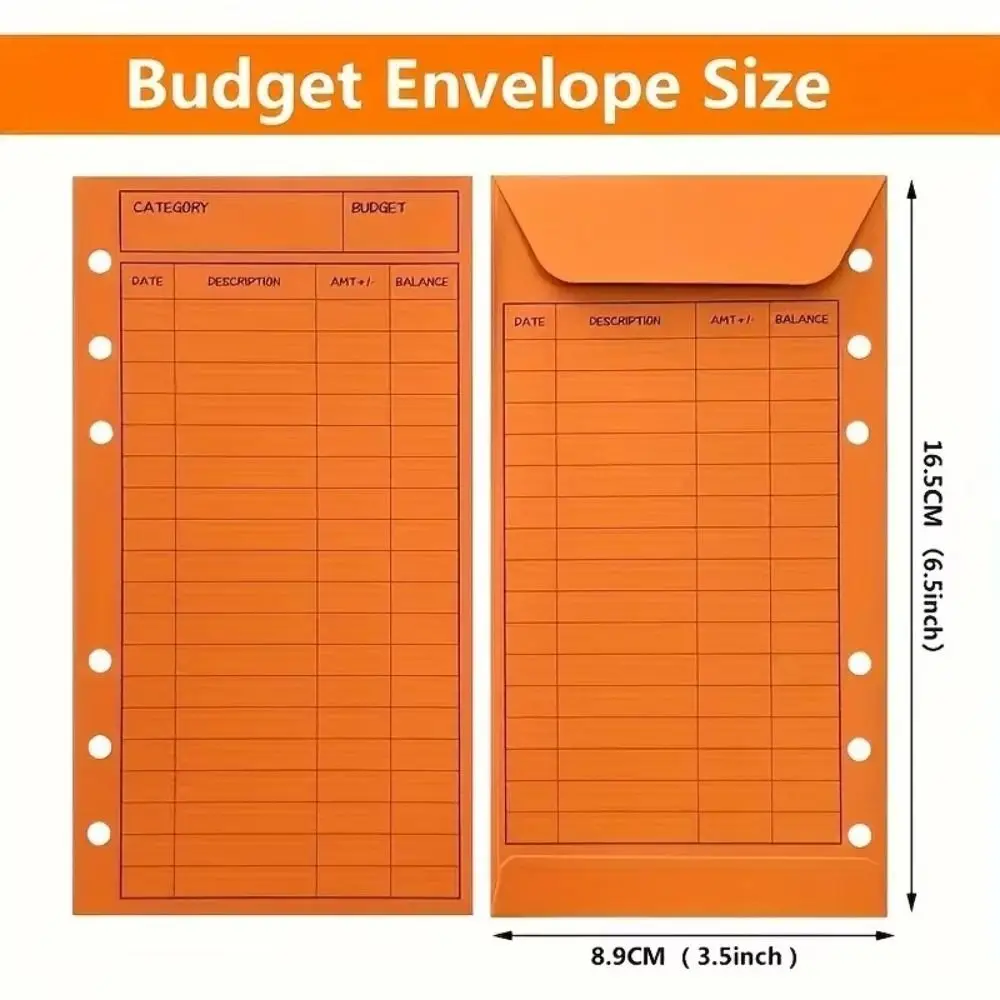 12PCS/Set Loose-Leaf Paper Budget Envelope Envelopes Pockets Color Cash Envelope Multifunctional Tracking Budget Planner