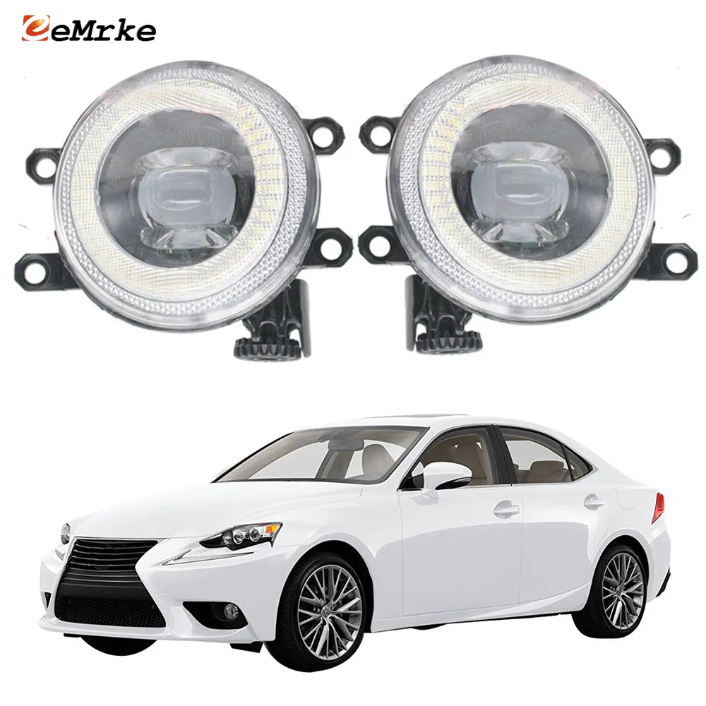 

Led Angel Eyes DRL Daytime Running Lights Car Fog Lamp Assembly Lens for Lexus IS XE30 IS250 is300h is350 is200t 2014 2015 2016