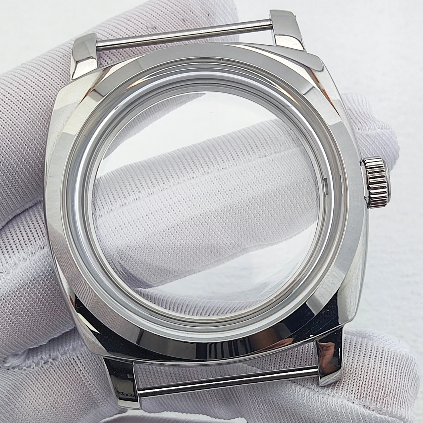 Koperta 46 mm Koperta ze szkła szafirowego Akcesoria do zegarków Pasuje do mechanizmu ST3600 ETA6497 Koperta zegarka z mechanizmem Koperta ze stali nierdzewnej