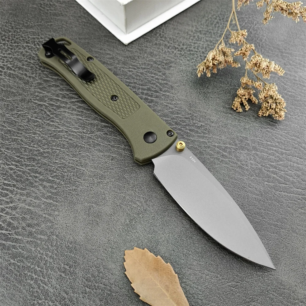 BM 535 Bugout Folding Pocket Knife 440C Blade Nylon Glass Fiber Handle Hunting Tactical Knives Camping Survival EDC Tool Gifts