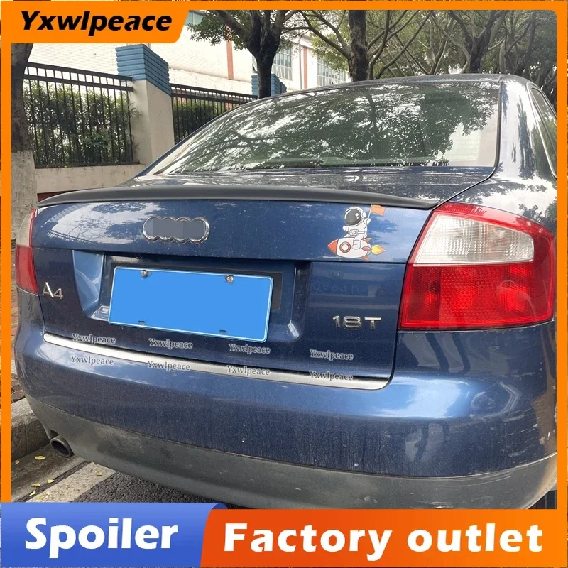 A4 B6 Modified S-Line Style PU Material Primer Color Rear Trunk Lip Spoiler Car Accessories For Audi A4 B6 2001 2002 2003 2004