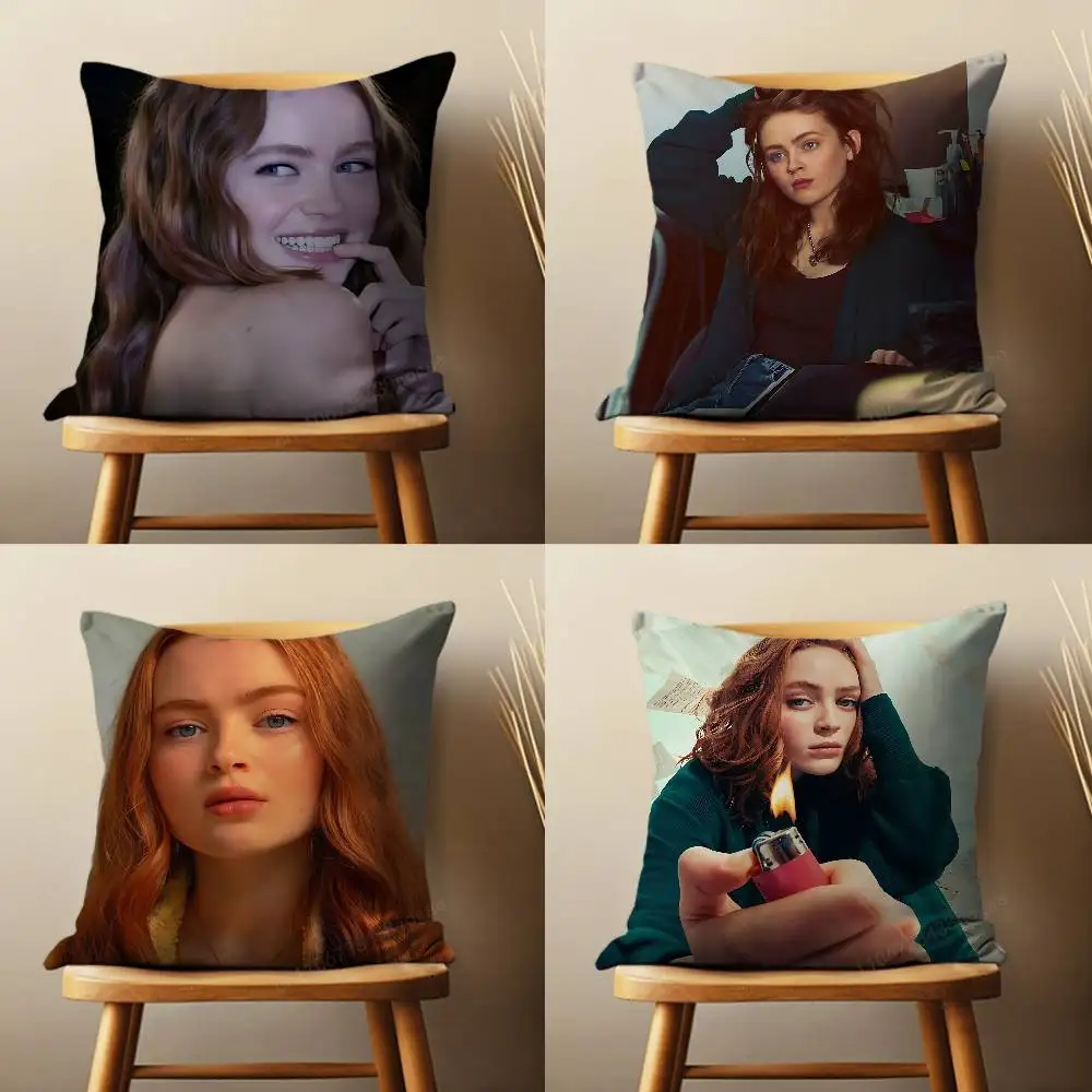 

Actor S-Sadie Sink S-Stranger Pillow Case For Room Sofa Cushion Cover Suitable For Home Bedroom Decoration And Protector
