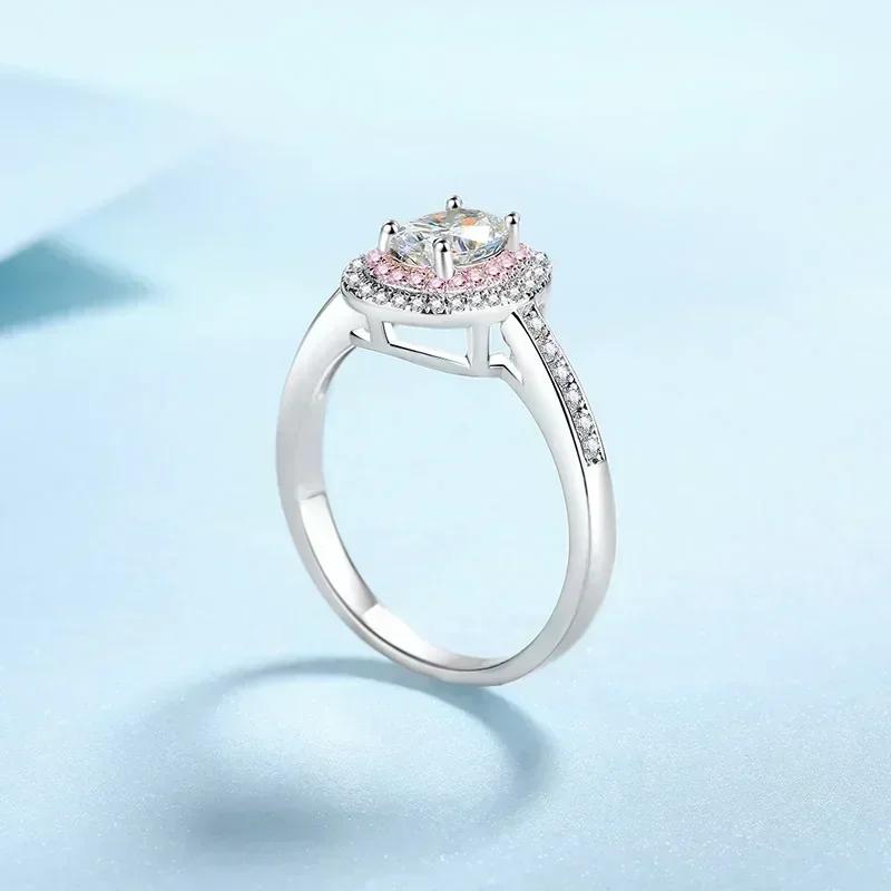 Elegant-Design Egg Shaped 1CT Moissanite Diamond Ring, Women Oval 18K White Gold Ring Originales Certificados To Her