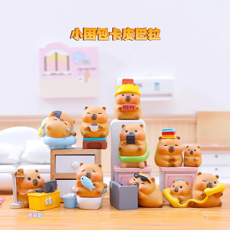 

New Little Sleepy Bag Capybara Blind Box Cartoon Dolphin Figurine Desktop Decoration Mysterious Box Gift For Children'S Birthday