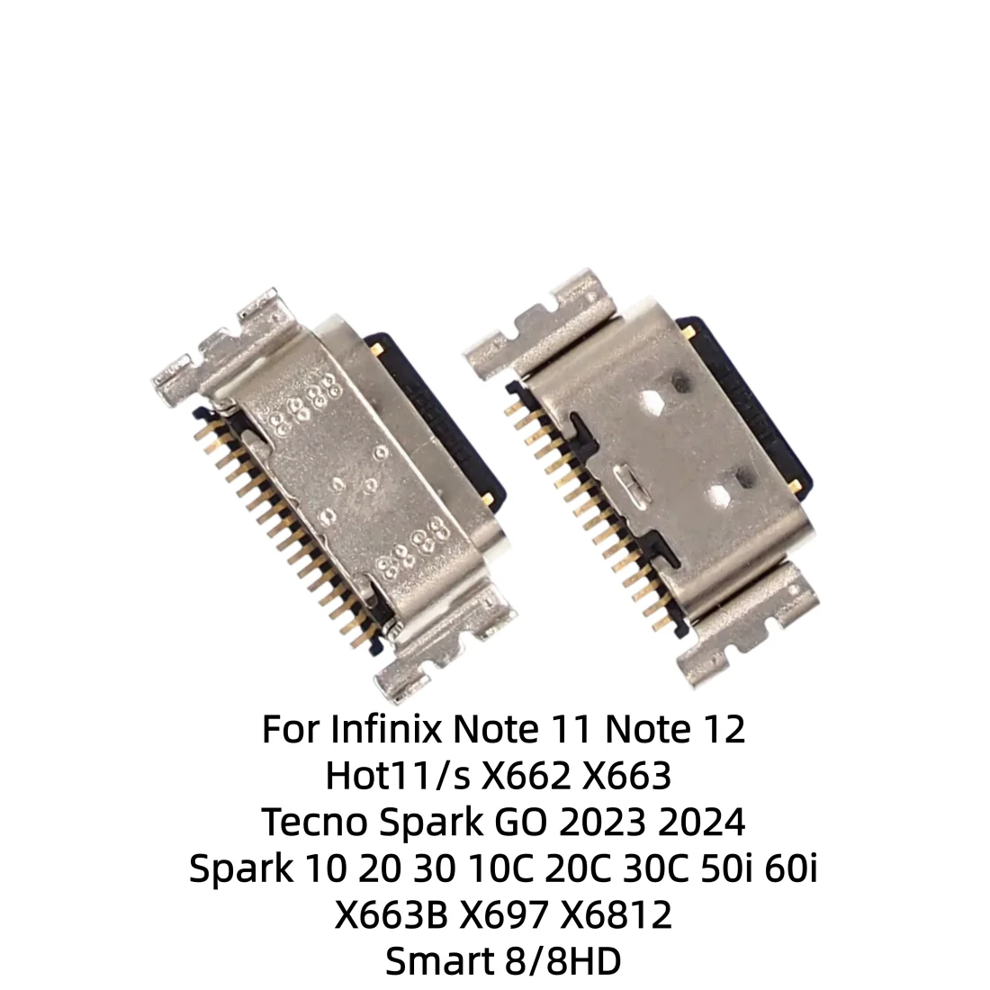 Type-C USB Charging Tail Dock Port Plug Connector For Infinix Note11 Hot11 X662 Tecno Spark GO 2023 2024 10/30C 9Pro BG6 KJ5 KJ6