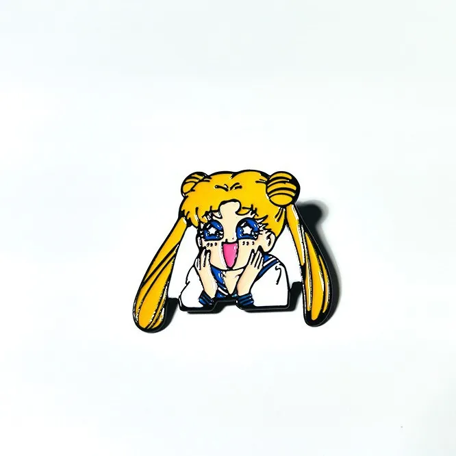 

1 Set Classic Japanese Anime Beautiful Girl Warrior Badge Cartoon Character Water Ice Moon Rabbit Brooch Clothing Accessories