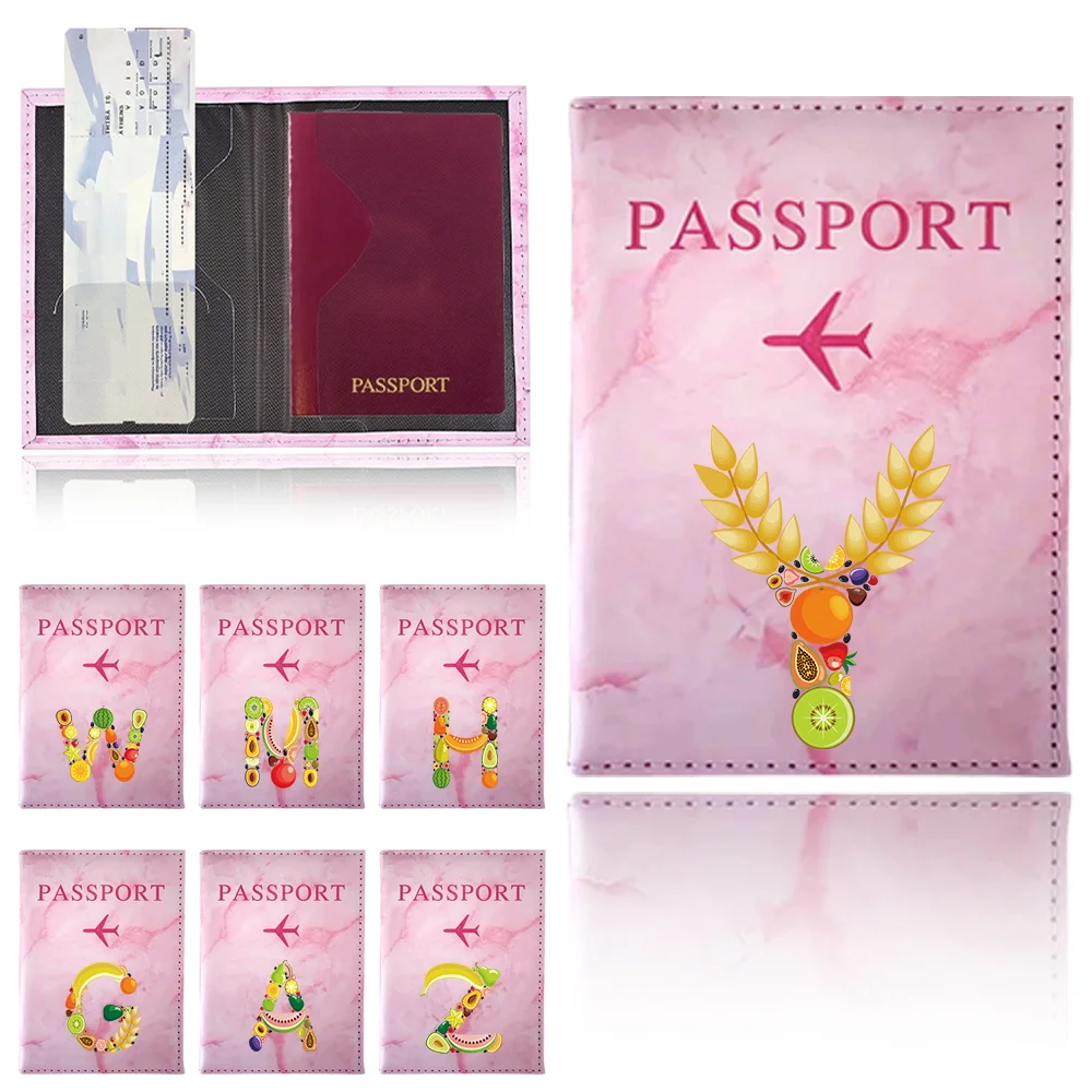 Passport Storage Cover Minimalist Passport Holder Fruit Series for Travel Essentials Air Ticket Certificate Storage Bag