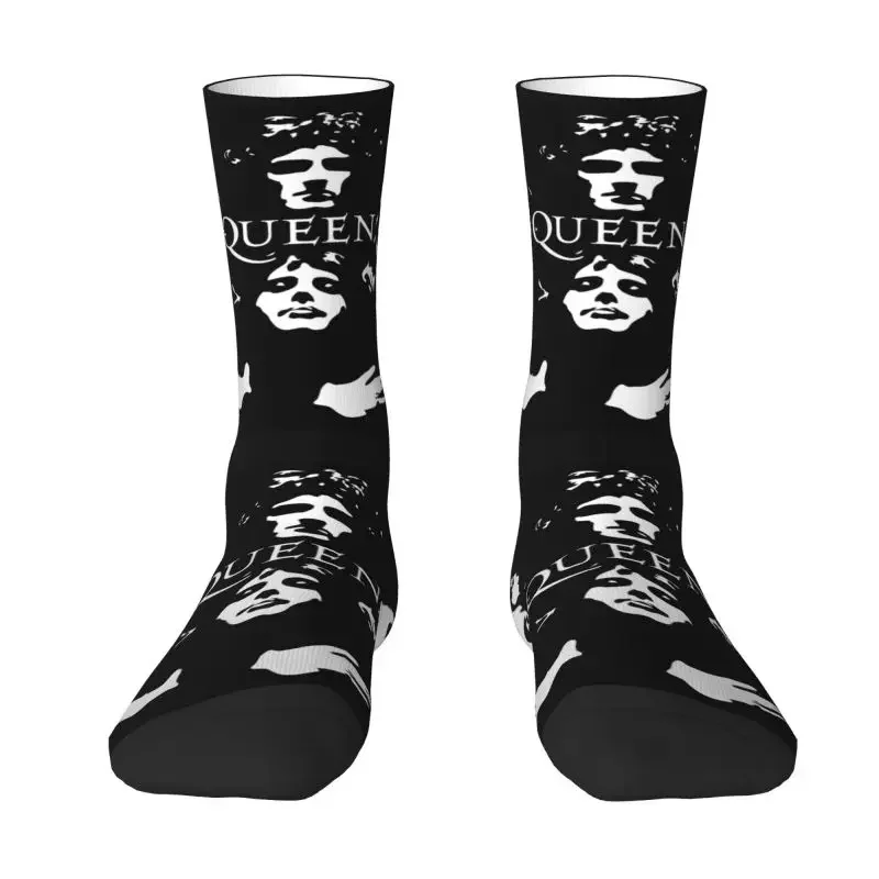 Freddie Mercury Queen Band Mens Crew Socks Unisex Cute Spring Summer Autumn Winter Dress Socks