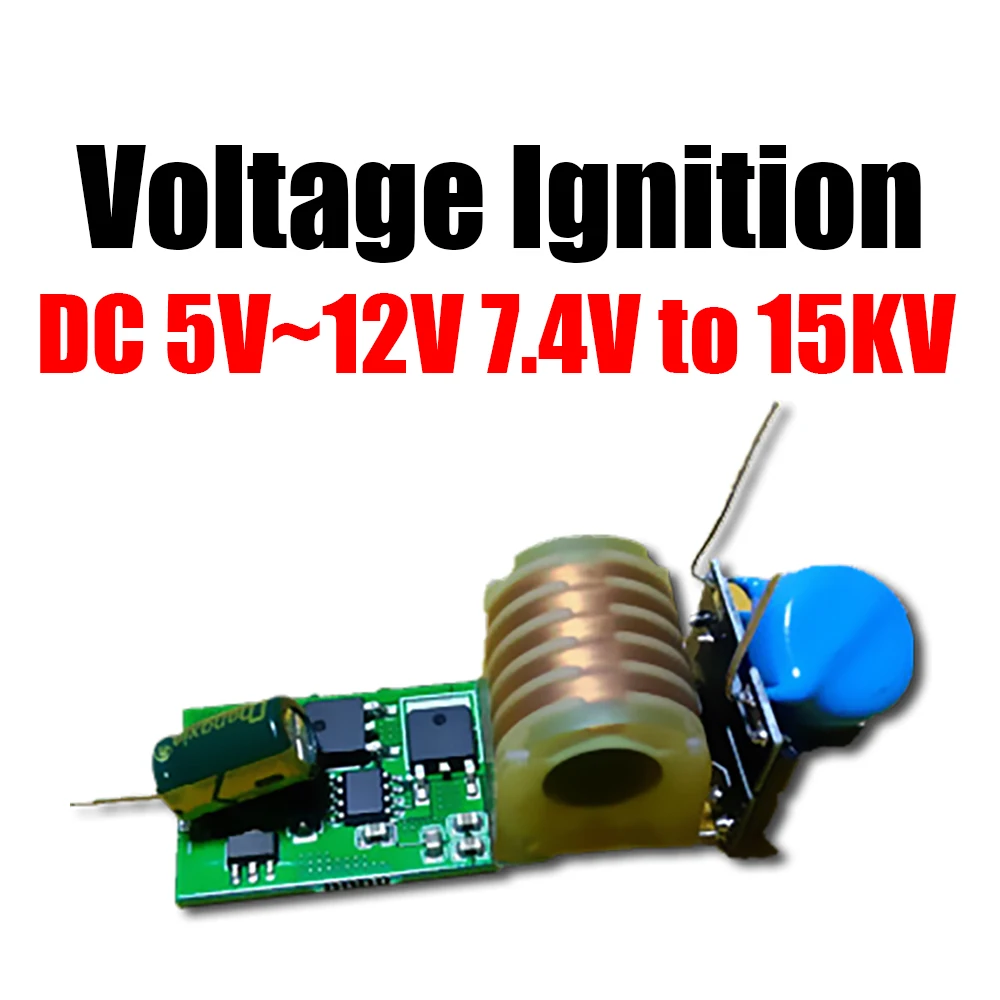 DC 5V ~ 12V 7.4V a 15kv generatore di arco di impulsi ad alta tensione accensione Boost modulo bobina scheda driver 24 ore accendino da lavoro