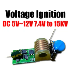 DC 5V~12V 7.4V to 15kv  High Voltage Pulse Arc Generator Ignition Boost Coil Module driver board 24hours work lighter