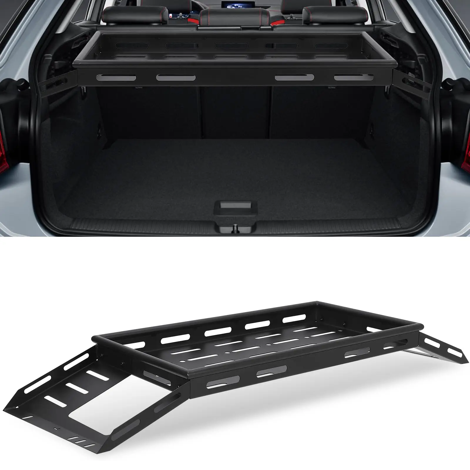 

Органайзер для багажника автомобиля для Wrangler JK, JL Unlimited 2007-2024, 4-дверные модели с жесткой крышей, стальная задняя полка для хранения с грузоподъемностью 330 фунтов.