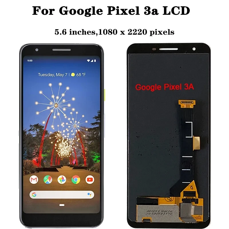 Imagem -02 - Tela Amoled Super do Lcd para o Pixel 3a xl 3axl G020c do Google Digitador do Painel de Toque para o Pixel 3a G020a do Google