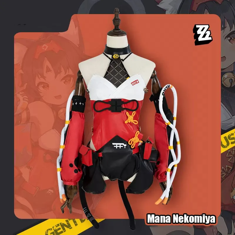 Presale Cos Zenless Zone Zero Anime Mana Nekomiya Set Cute Cosplay For Women's Clothing Costume customize