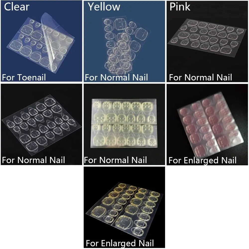 Kosmetyczne DIY Przezroczyste Sztuczne Paznokcie Końcówki Dwustronne Naklejki Narzędzie do Przedłużania Taśmy Klejące