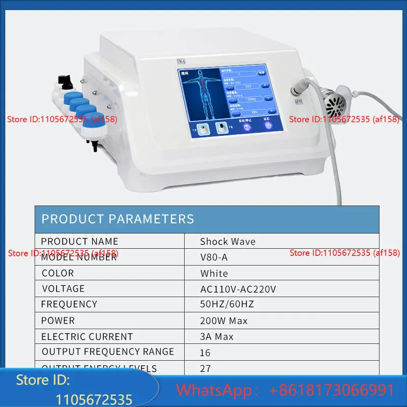 ESWT Physiotherapy Shock Wave Machine Pain Relief Physiotherapy Medical Equipment