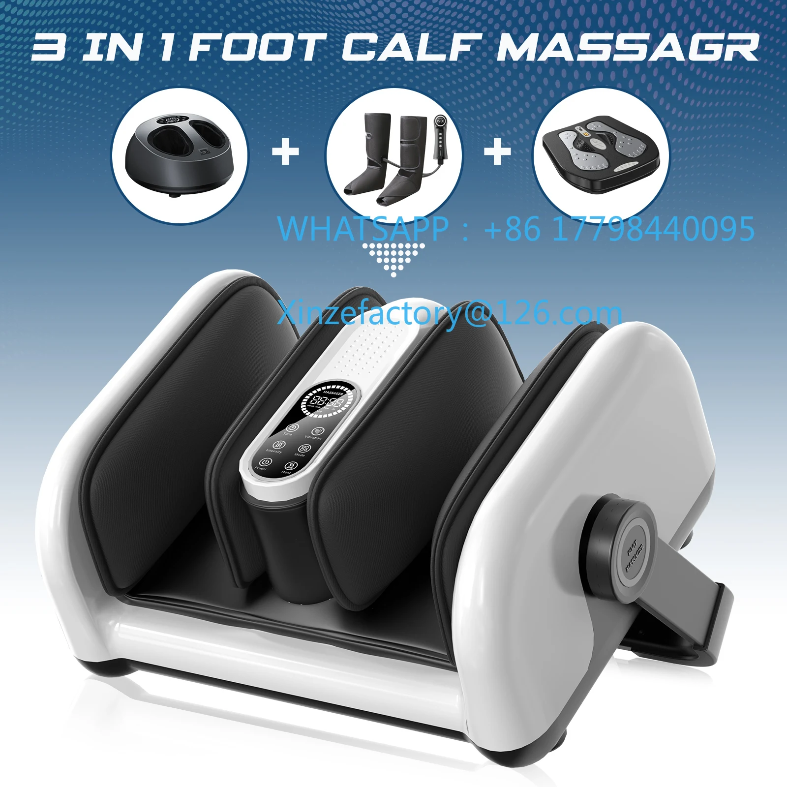 

Customizable Electric Foot Massage Machine With Heat Remote Home Foot Calf Arm Three-in-one Massager Leg Beauty Machine Kneading