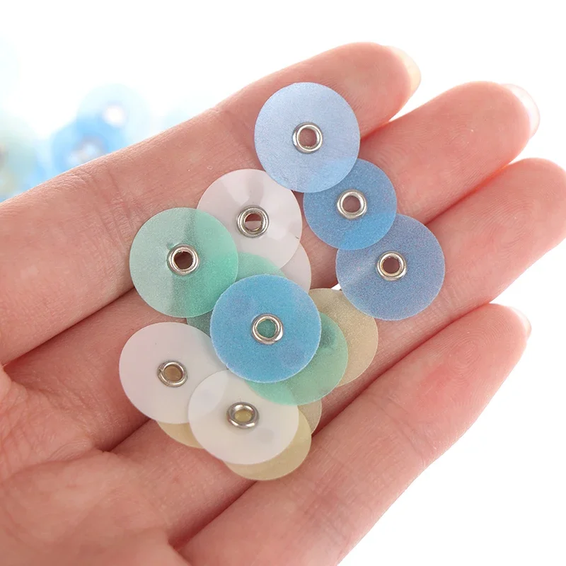 Dental Finishing Polishing Discs Set for Gross Reduction Contouring Teeth Whitening with Mandrel Stripes view 4
