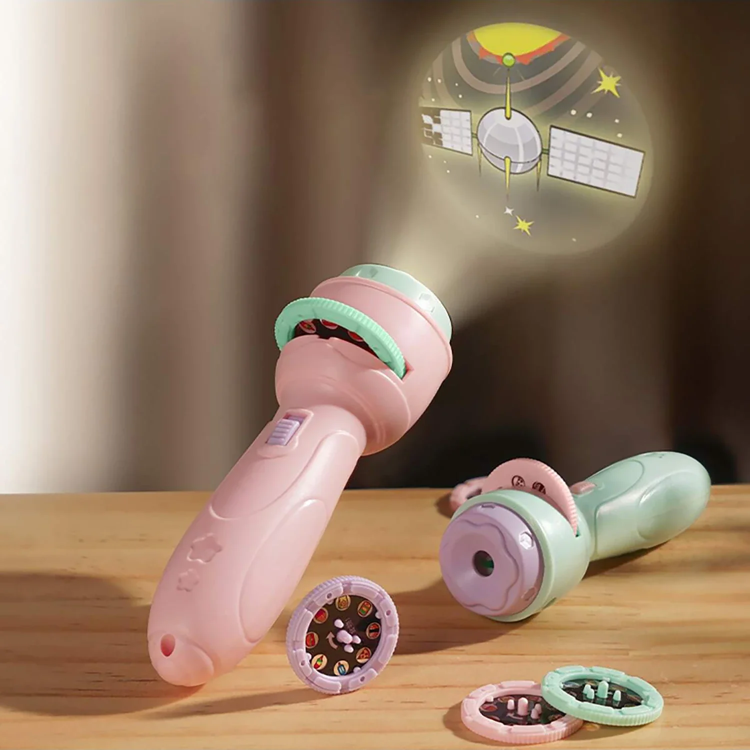 

Children's projection flashlight toy, baby early education luminous pattern