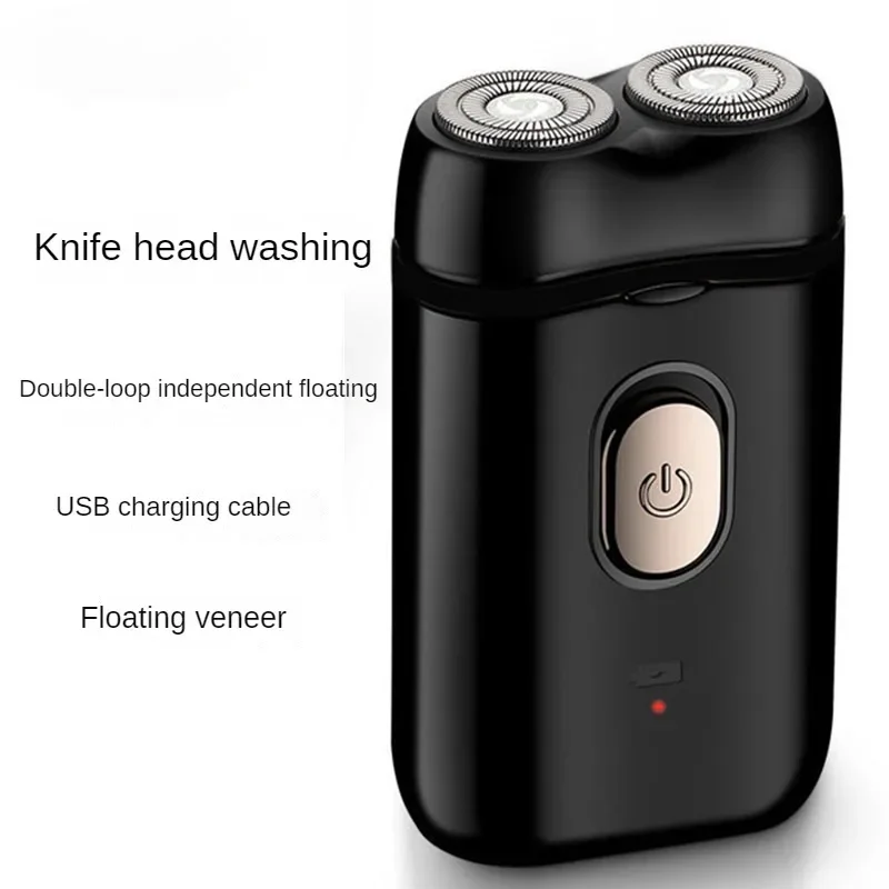 New Shaver Dual Blade Floating USB Rechargeable Shaver Portable Men's Beard Knife