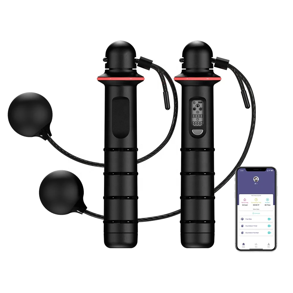 Vendita calda all'ingrosso contatore di calorie wireless Sdk elettronico cordless digitale corda per saltare corde per saltare intelligenti con app