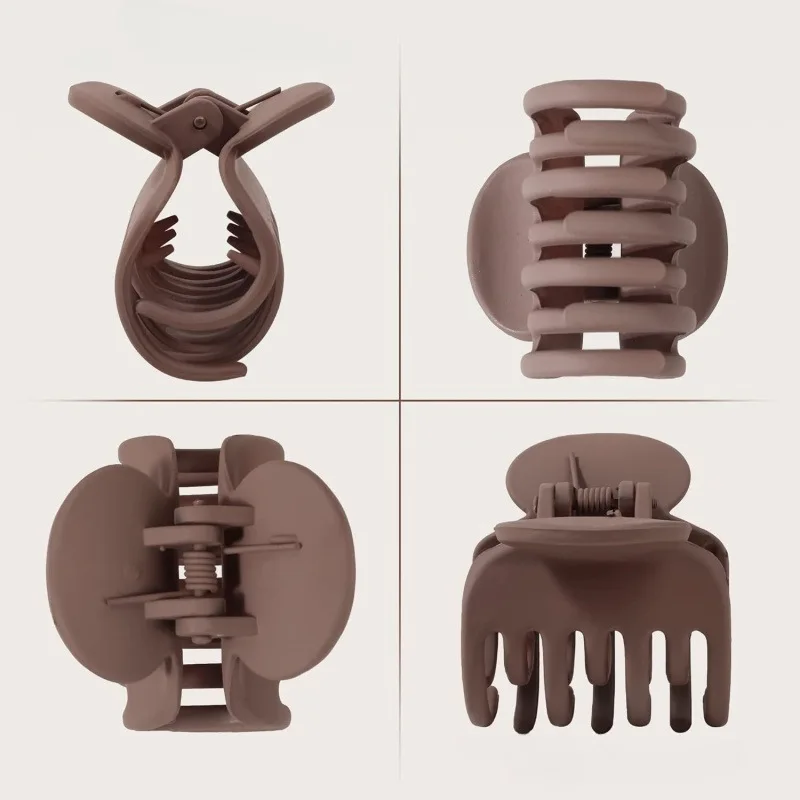 4개입 여성용 작은 헤어 집게핀, 이중 톱니 중간 크기 헤어 클로, 얇은 모발용 소녀 헤어핀, 패션 헤어 액세서리