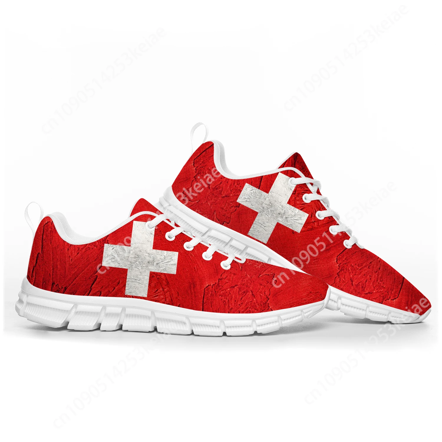 Bandeira suíça sapatos esportivos das mulheres dos homens adolescente crianças tênis suíça moda casual personalizado de alta qualidade sapatos casal