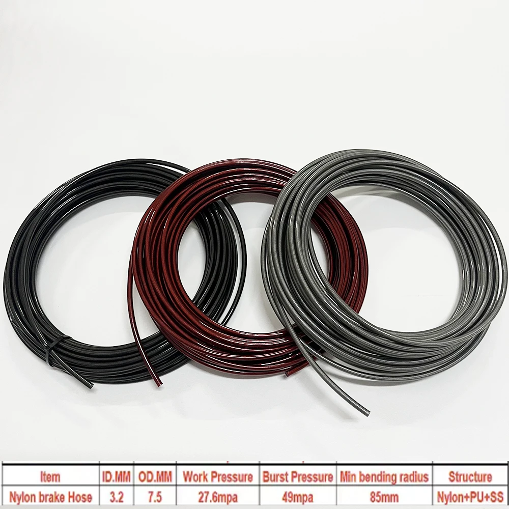 

Motorcycle Braided Stainless Steel Fuel Clutch Pipe Black Red And White Hydraulic Hose Nylon 1M 2M 3M 5M 8M 10M Options Availabl
