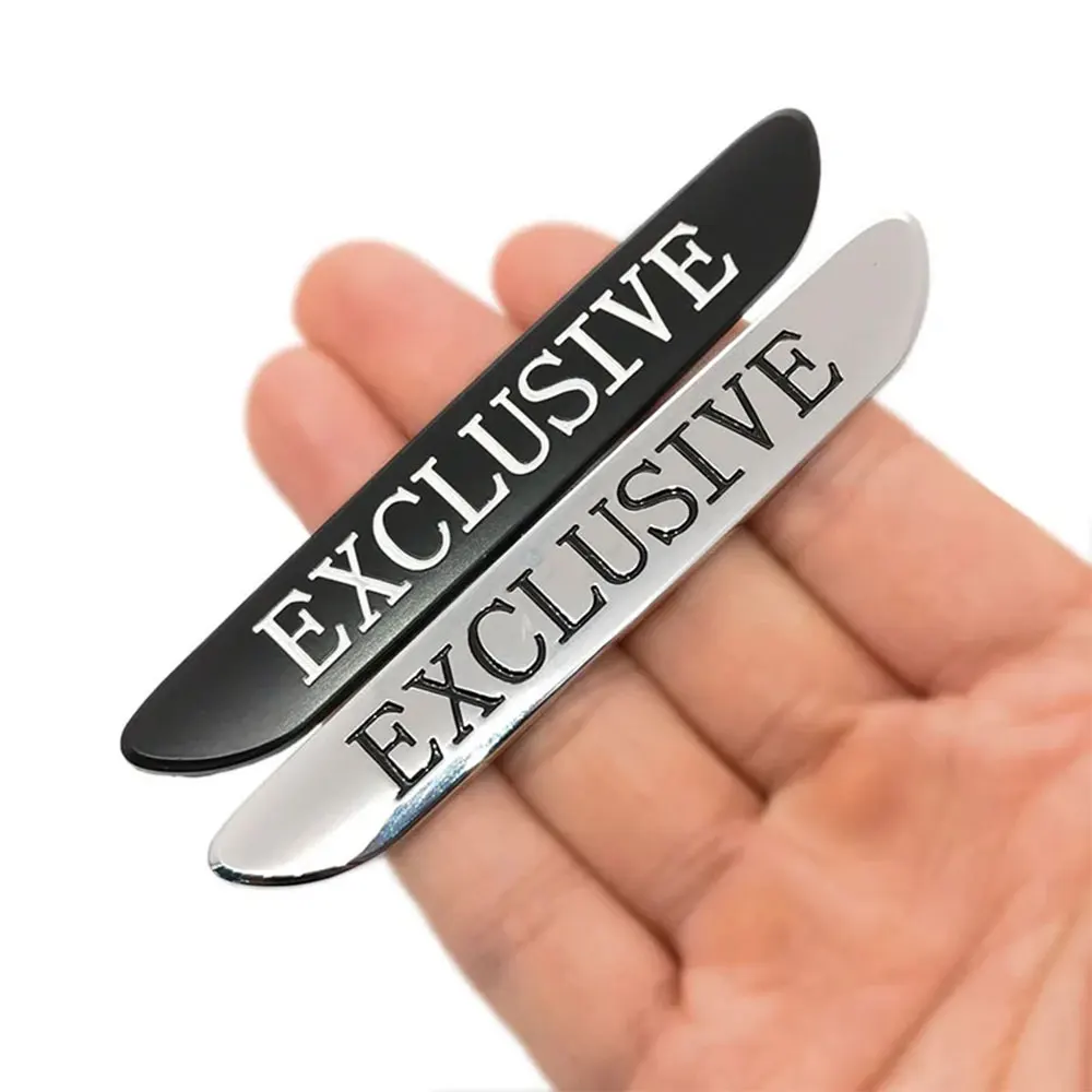 3D Metal Logo EXCLUSIVE Emblem Fender Side Badge For C180 W205 W213 E300 E200 EXCLUSIVE Sticker Accessories