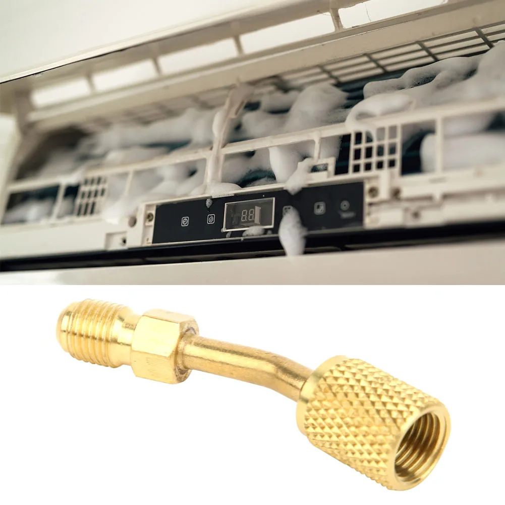 R410A 1/4 polegadas macho SAE para 5/16 polegadas fêmea adaptador SAE bomba de vácuo sistema divididomAD87-45