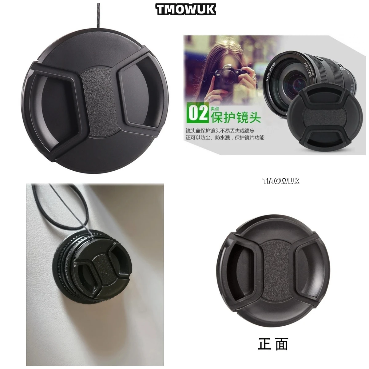 

For Panasonic S5K G100D G100DK GH5 GH6S GX1 ZS110 DMC-FZ500 DMC-FZ550 Camera Lens Cap Protective Cover Center Pinch Snap-on 49mm