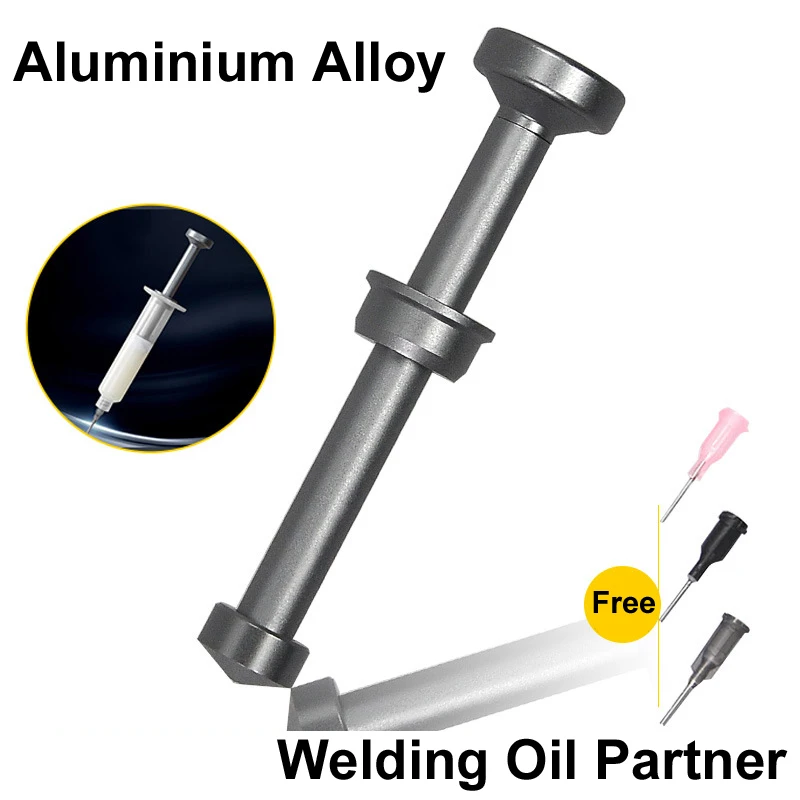 Solder injector/syringe with Aluminum alloy Booster Rod,The partner in   welding Push BGA Solder Paste/Flux/Welding Soldering Oi