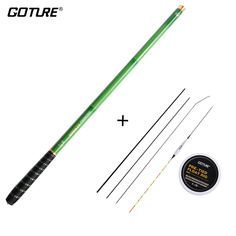 

Goture BREEZE Carp Fishing Rod Carbon Fiber Tenkara Telescopic Stream Hand Fishing Rod with Float Line Hook 3.6m-7.2m Tackle Set