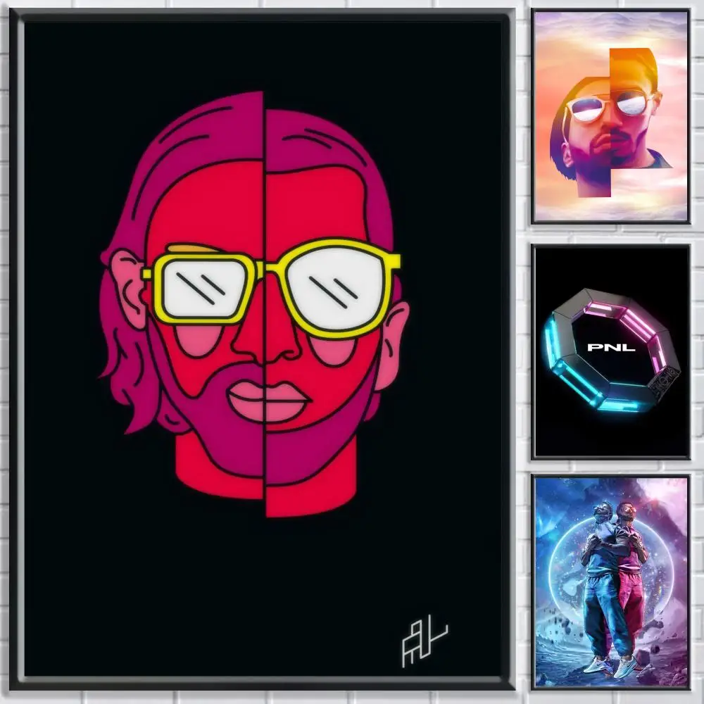 Póster de cantante de rapero PNL QLF, dormitorio, sala de estar, estudio y más allá, decoración autoadhesiva + regalo perfecto
