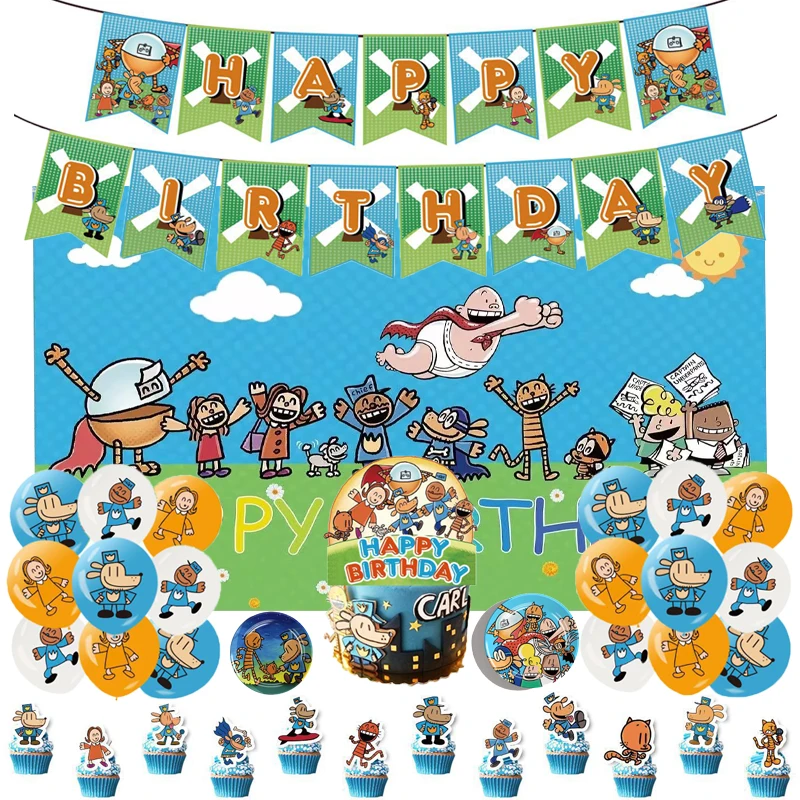 

Dog Man Christmas Party Decoration Set Birthday Ornament Garland Arch Kit Cartoon Petey the Cat Puppy Chief Banners Cake Topper