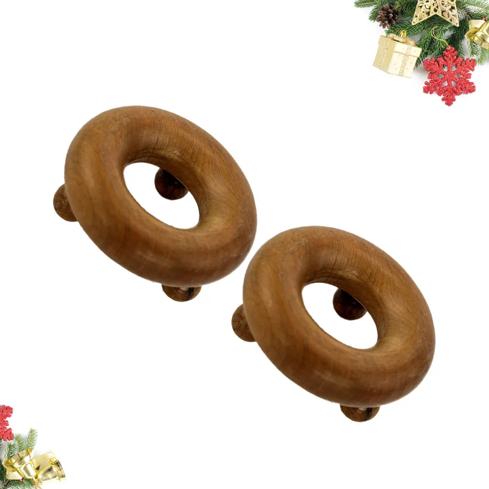 2Pcs Premium Wood Massage Roller for Back Pain Relief Deep Tissue Therapy Ergonomic Grip Smooth Finish Wood Limbs Massager Tool view 2