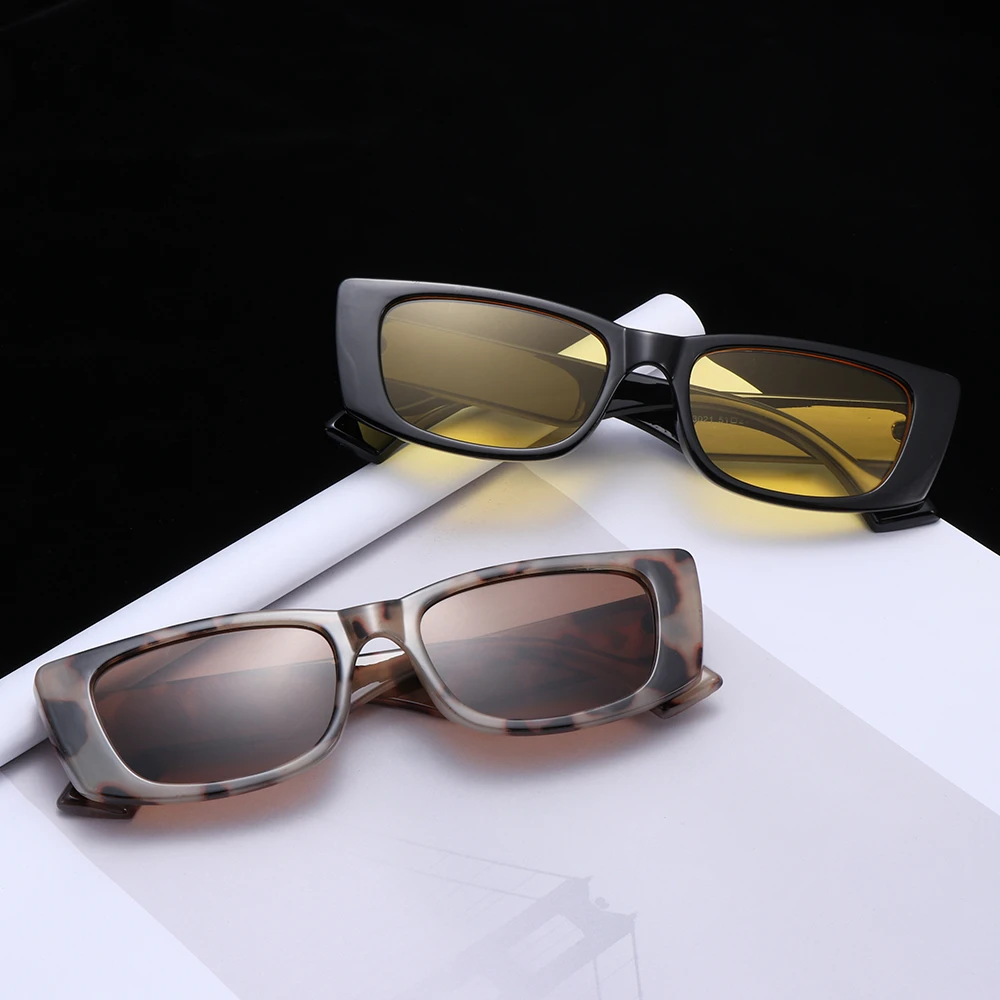 Retro Small Rectangle Sunglasses Ins Popular Women Sun Glasses Fashion Shades UV400 Eyewear