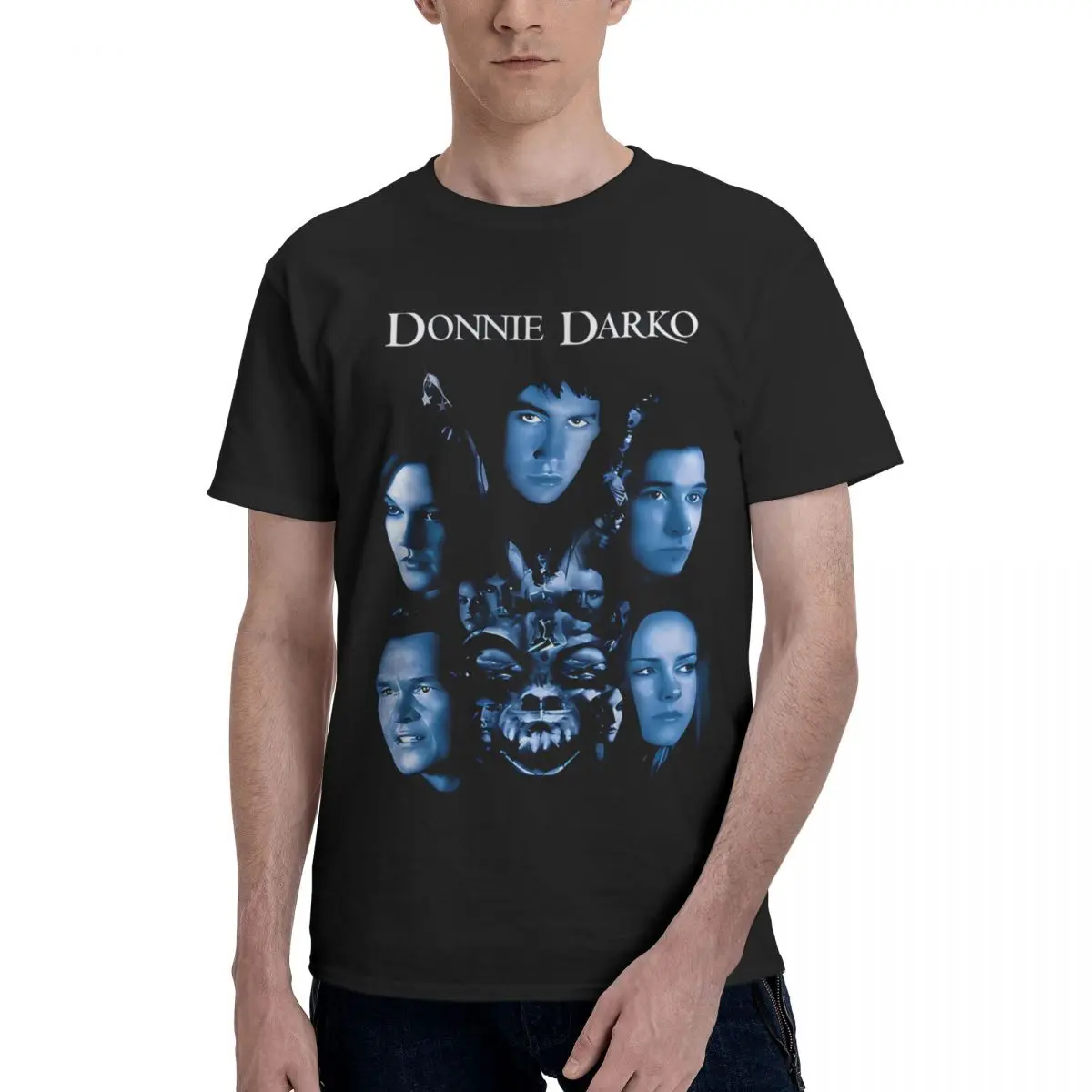 

Donnie Darko V3 Movie Poster Jake Gyllenhaal DTG 100% Cotton Casual Breathable Confortable T Shirt Designer Clothes Men Mens