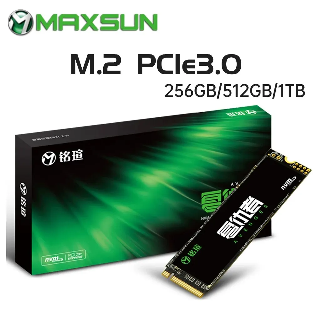 Unidad de estado sólido MAXSUN M.2 NVME SSD, almacenamiento interno 256, 512G, 1TB, 3D, NAND, 1,3, colección de AliExpress