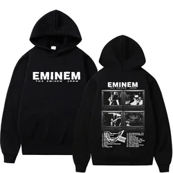 Rapper Eminem Music Album Hoodie Men Women's World Tour Gift for Fan Graphic Hoodies 90s Vintage Fleece Oversized Sweatshirt