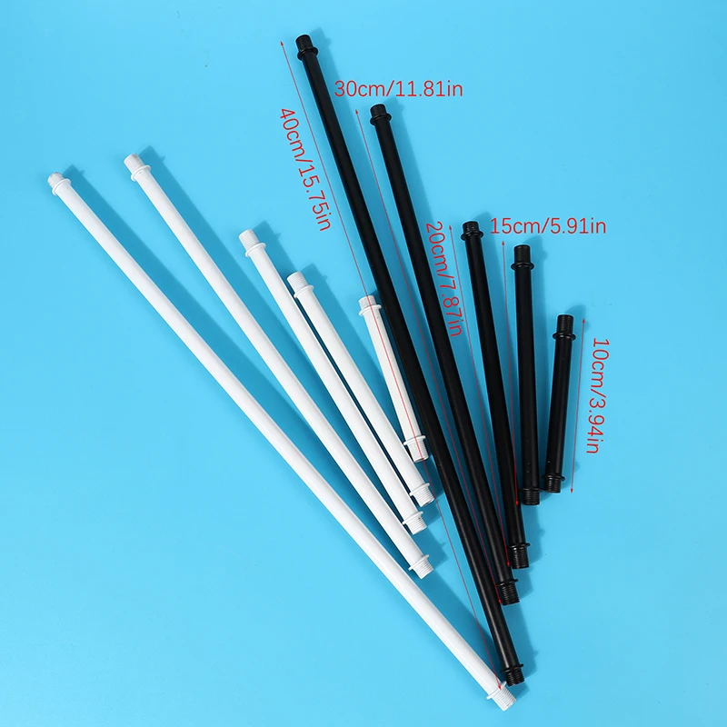 1Pc Lighting Accessories M10*1 Tooth Tube Lamp Double-headed External Tooth Hollow Metal Rod 10cm 15cm 20cm 30cm 40cm 50cm