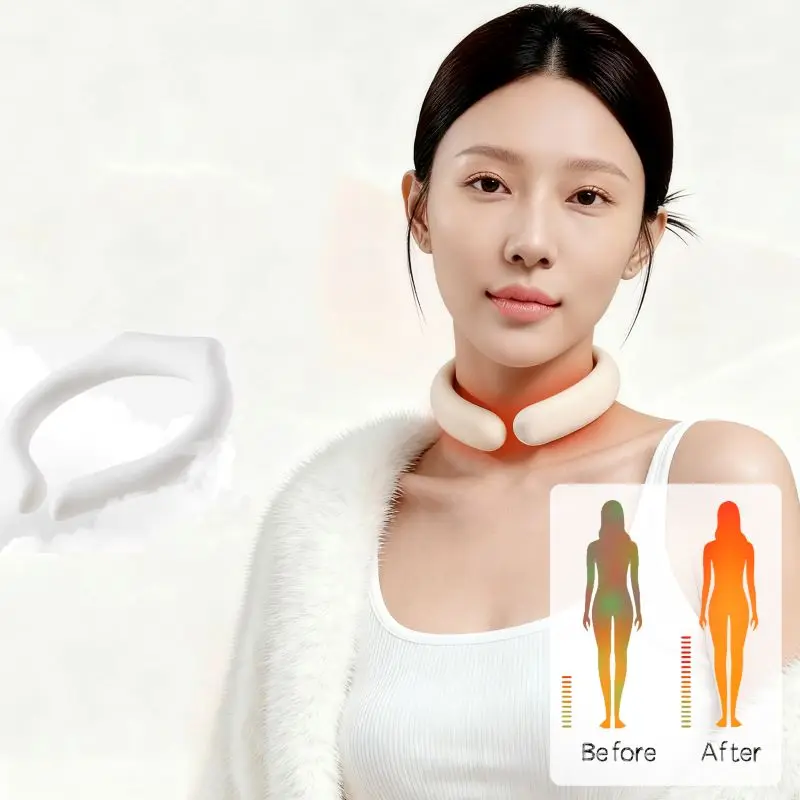 クリエイティブな冬用ネックウォーマー、軽量で暖かいリング型電気防水加熱ネックウォーマー、冬の寒さ対策グッズ、ギフトに最適