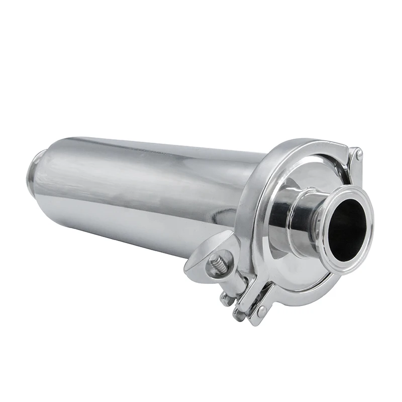 Standard residue-free design 150 mesh 200 mesh food grade DN40 stainless steel 304 sanitary straight CIP juice filter